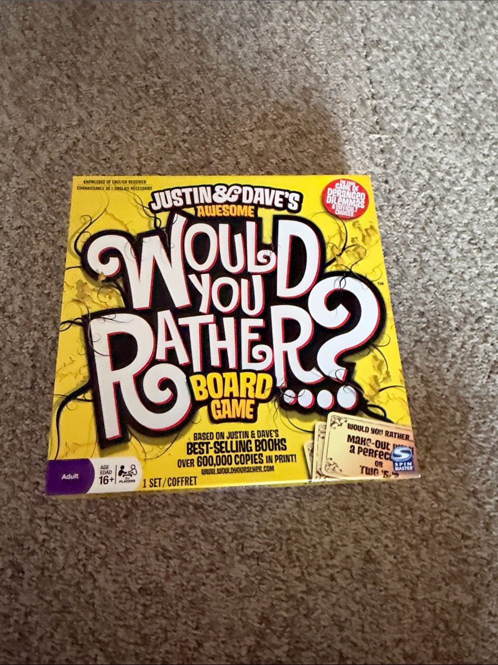 Would You Rather? Board Game - Yellow